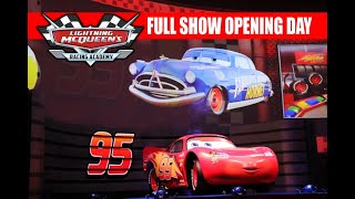 Lightning McQueens Racing Academy Full Ride Opening Day Live Disneys Hollywood Studios [upl. by Sadoff604]