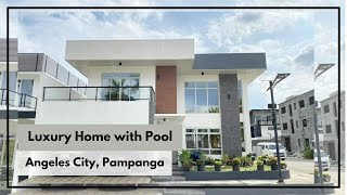 Two Storey Fully Furnished House with Pool for SaleRent in Angeles City Pampanga •Near Clark [upl. by Nitsud]