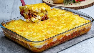 Ein sättigendes Mittagessen Moussaka aus Kartoffeln mit Hackfleisch  Schmackhafttv [upl. by Ettelloc]