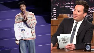 1 Hour Ago Jimmy Fallon Reaction Was Shocked To See Bts Jin At Hug Event Doing This Amazing Thing [upl. by Leftwich965]