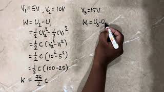 26 The amount of work done in increasing the voltage across the plates of capacitor from 5V to 10V [upl. by Acinor]