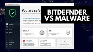 Bitdefender Total Security 2019 Review  Tested vs Malware [upl. by Orgalim]