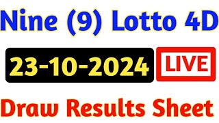 23102024 Nine Lotto Results  4d Result Today  9 Lotto 4d Results  Today 4d Result Live [upl. by Eenwahs]