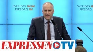 Jonas Sjöstedts besked om Stefan Löfven quotVi accepterar inte det härquot [upl. by Lemrahs]