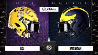 College Football 25  13 LSU vs 9 Michigan  Bragging Rights Series Week 1 Matchup [upl. by Neufer]