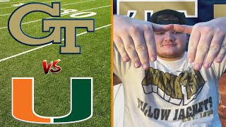 Georgia Tech FANATIC Makes WILD Prediction For Miami Hurricanes Game  Inside Insight wZack [upl. by Yam]