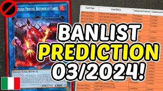 ITA Ban List Prediction Aprile 2024 • YuGiOh TCG [upl. by Melina]