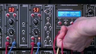 EMW  TRIGGER SEQUENCER Eurorack Module  Demo 1 [upl. by Livvi966]