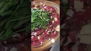 Carpaccio 😋delicious meatlovers carpaccio mukbang rawbeef [upl. by Charmane690]