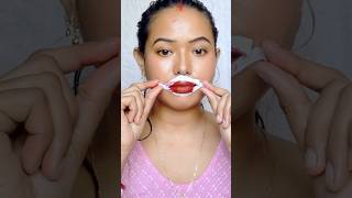 Trying Viral Tape lipstick hack makeup hack viralhack tape lipstick lipstickshack viralvideo [upl. by Thurber]