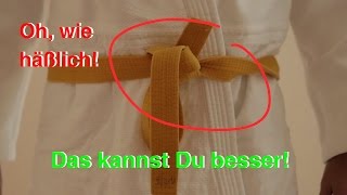 JudoGürtel binden 🥋  2 Methoden amp 3 Varianten DIY [upl. by Manuel]