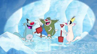 हिंदी Oggy and the Cockroaches ⛄❄ SNOW TIME ❄⛄ Hindi Cartoons for Kids [upl. by Corbett]