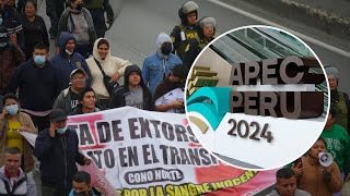 Paro nacional Manifestantes planean llegar HOY a sede del APEC 2024 [upl. by Lletnahc]