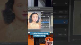 Coloraize Photoshop Photo Editing 1 Click shorts photoediting oldphotorestoration [upl. by Eicram]