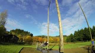 Calvert Trust Kielder  King Swing  Richard Hunter pulled it off [upl. by Akinajnat]