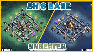 TOP 10 BEST BUILDER HALL 8 BASE  BH8 BASE WITH LINK  BH8 BASE LAYOUT  BH8 ANTI 3 STAR BASE [upl. by Neddie]