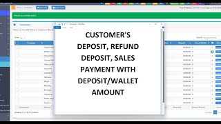 Customers Deposit Refund Deposit and Sales Payment with DepositWallet Amount [upl. by Samled]