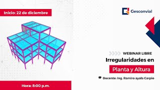 Webinar Irregularidades en Planta y Altura [upl. by Rowan27]