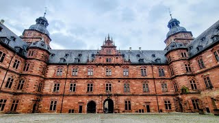 Johannisburg Castle  Aschaffenburg  Germany  4k Drone Footage [upl. by Euseibbob]