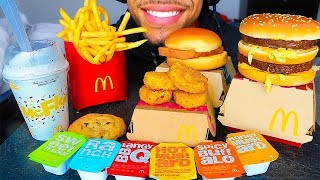 ASMR MCDONALDS MUKBANG BIG MAC OREO MCFLURRY FRIES CHICKEN NUGGETS EATING SHOW JERRY BIG BITES [upl. by Nillok]