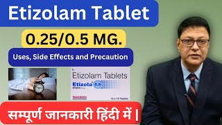 Etizolam Tablet 025 MG Uses in Hindi  Etizolam Tablet 05 MG Uses in Hindi [upl. by Ecertal]