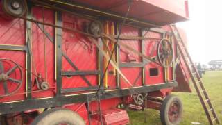 Old belt driven threshing machine and tractor [upl. by Nairrad]