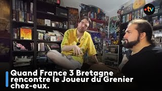 Quand France 3 Bretagne rencontre quotle Joueur du Grenierquot chez eux à Fougères [upl. by Hairem]