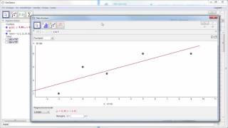 Lineær regression i GeoGebra [upl. by Chadburn]