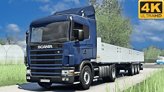 4K  ETS2 145  Fikcyjna Polska  Scania 144L V8  Wrocław 🇵🇱 󠁧󠁢󠁳󠁣  Ścinawa 🇵🇱 [upl. by Annaul]