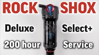 Rockshox Deluxe Select  plus shock 200 and 50 hour full service guide for beginners YOU can do it [upl. by Kwang]