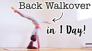 How to do a Back Walkover in One Day [upl. by Suruat]