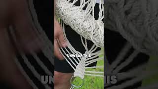 SUNCREAT Hammocks Double Cotton Rope Hammock with Polyester Pad shorts hammocklife [upl. by Strickman]