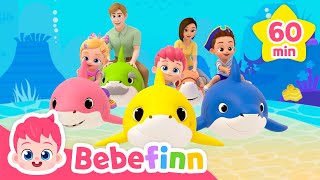 👶🦈 Baby Shark doo doo doo  1 hour with Bebefinn  Compilation  Nursery Rhymes amp Kids Songs [upl. by Laicram]