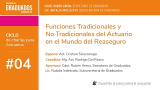 04 Funciones Tradicionales y No Tradicionales del Actuario en el Mundo Reaseguro  Económicas UBA [upl. by Atnima438]