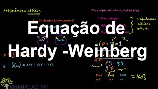 Equação de Hardy Weinberg  Evolução e a árvore da vida  Biologia  Khan Academy [upl. by Mayrim782]