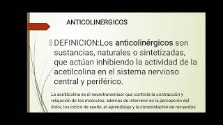 Anticolinérgicos [upl. by Bryner]