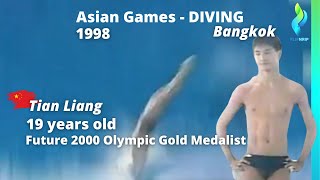 1998 Tian Liang Mens 10 Meter Diving China Team  Asian Games Bangkok [upl. by Astra]