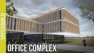 Archicad Speedbuild  Photoshop Post Production  Office Complex [upl. by Eizzo611]