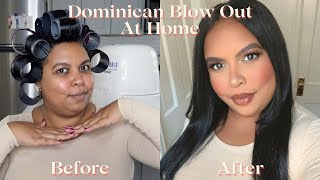 Dominican Blowout At Home On Natural Curly Hair [upl. by Whalen]