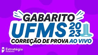 Gabarito UFMS 2023 – Correção de prova AO VIVO [upl. by Bourque]