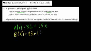 Algebra 1 Regents January 2015 31 [upl. by Ellmyer233]