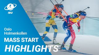 World Cup 2223 Oslo Holmenkollen Women Mass Start Highlights [upl. by Marsden]