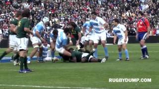 Argentina vs South Africa Highlights  Rugby Championship 2012  Mendoza [upl. by Asihtal]