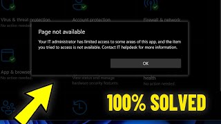 Your IT administrator has limited access to some areas of this app in Windows 11  10 Defender FIX✅ [upl. by Byrne]