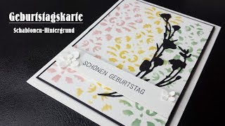 Geburtstagskarte  Hintergrund gestalten  Stampin Up  Creative Depot  Tutorial [upl. by Celene102]