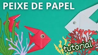 🐟 Como fazer peixinhos de papel [upl. by Eemak]