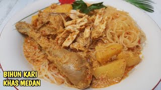 RESEP BIHUN KARI AYAM KHAS MEDAN ALA TABONA YUK RASANYA ENAK DAN BIKIN KETAGIHAN  KARI AYAM MEDAN [upl. by Lacim]