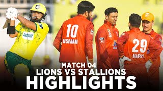 Full Highlights  Nurpur Lions vs ABL Stallions  Match 4  Champions Cup 2024 [upl. by Nihcas]