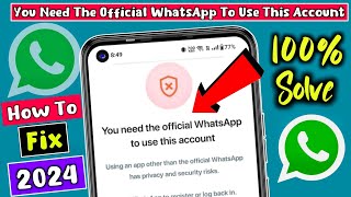 whatsapp number not verified problem  you need the official whatsapp to use this account [upl. by Oletta]