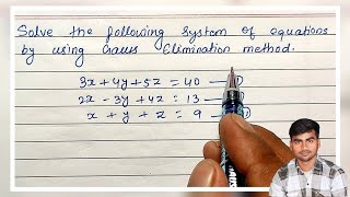 Gauss elimination method gauss elimination how to solve gauss elimination method in hindi [upl. by Edwine292]